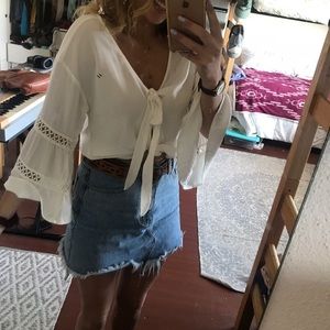 Xhilaration front tie top